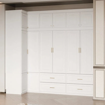 93.9H/74.2H Armoires Penderie Placard Rangement avec Tiroirs