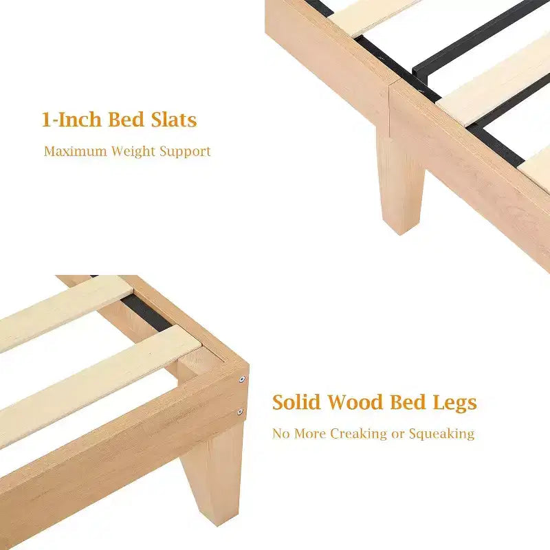 Struttura Letto in Rattan con Testiera Naturale, Luci a LED, Doghe in Legno Massello, Spazio Contenitore, Nessuna Rete a Molle Necessaria