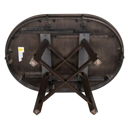 Tavolo da pranzo rotondo allungabile in legno con 16 inserti