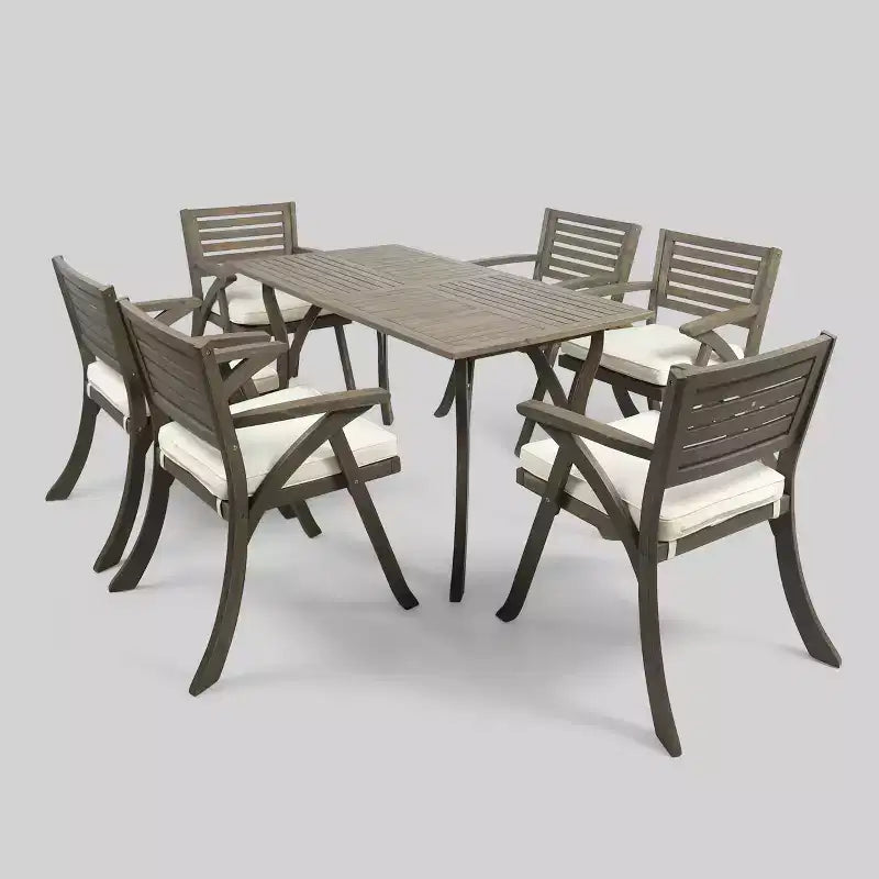 Ensemble de salle à manger Hermosa 7 pièces en acacia - Christopher Knight Home