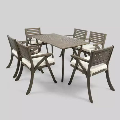 Ensemble de salle à manger Hermosa 7 pièces en acacia - Christopher Knight Home