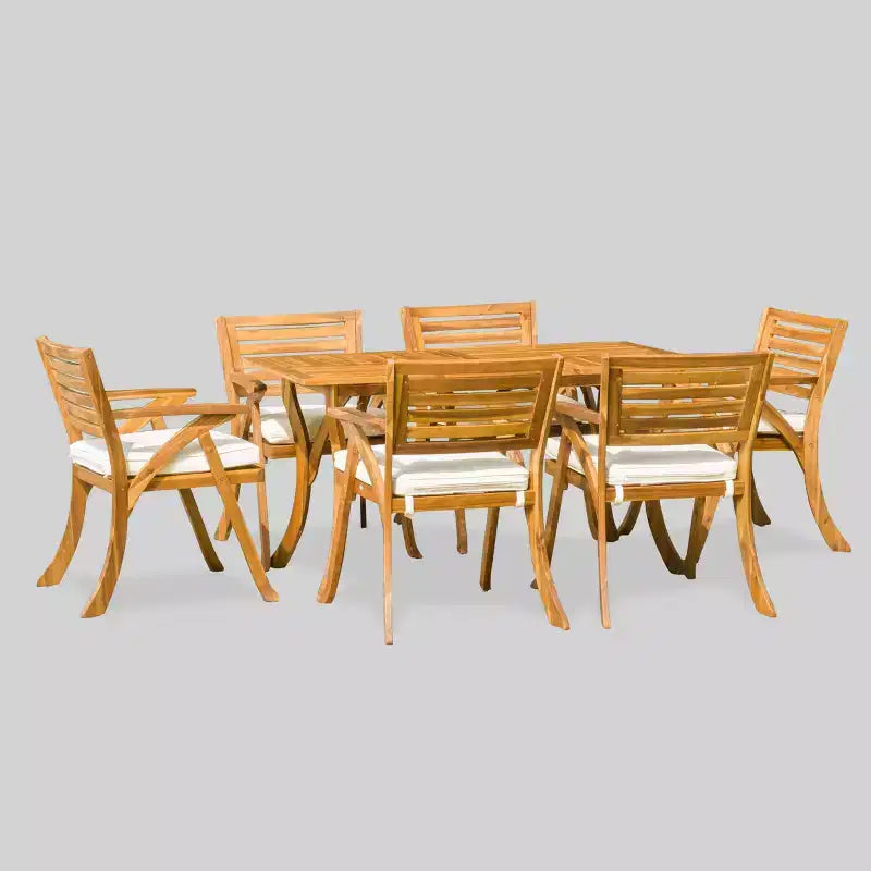 Ensemble de salle à manger Hermosa 7 pièces en acacia - Christopher Knight Home