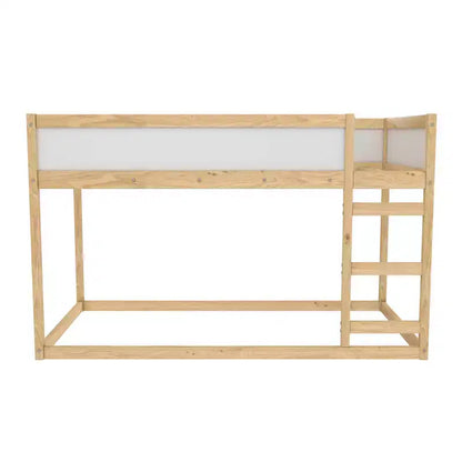 Lit enfant convertible 3-en-1 Max & Finn Saffiano, naturel/blanc