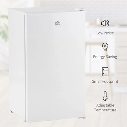 HOMCOM Mini-réfrigérateur de 90,6 L avec congélateur, Réfrigérateur compact à porte unique avec thermostat réglable pour chambre