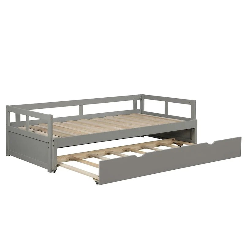 Divano Letto Estensibile con Letto Estraibile, Divano Letto in Legno con Letto Estraibile