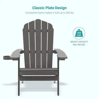 Bonosuki Set di 2 sedie Adirondack pieghevoli per patio e braciere