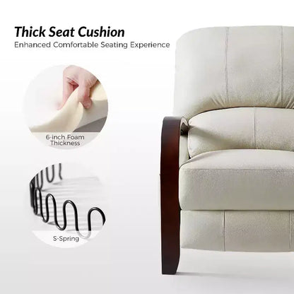 Lot de 2 fauteuils relax manuels en cuir véritable, inclinaison 159°
