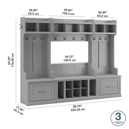 Set per l'ingresso Woodland con appendiabiti di Bush Furniture