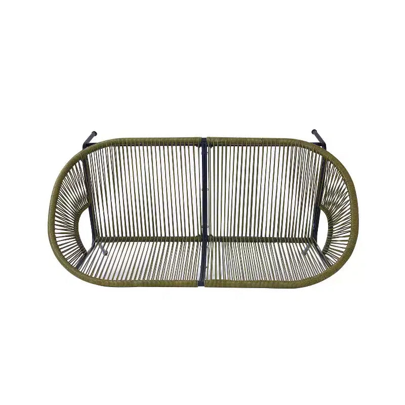 Christopher Knight Home Paoa Set Salotto da Esterno in 3 Pezzi Intrecciato con Struttura in Ferro (Tavolo Non Incluso)