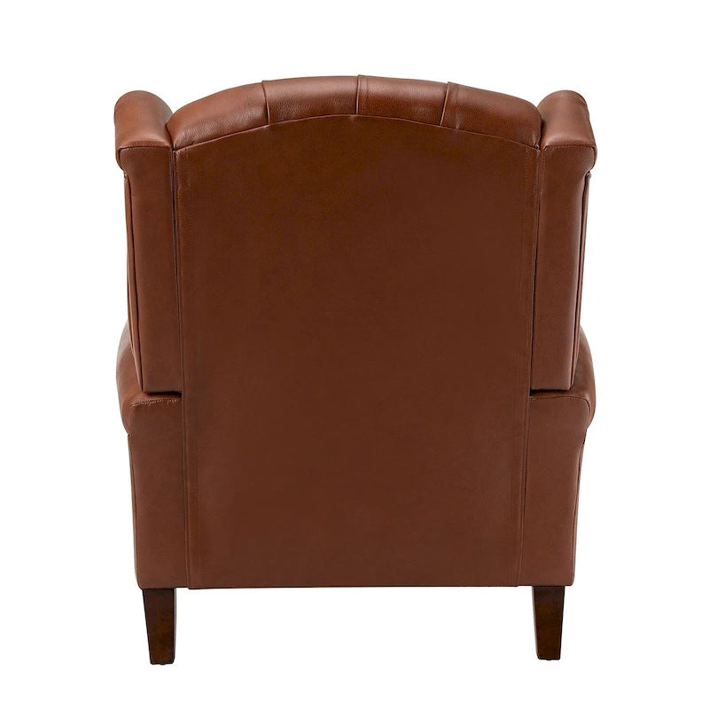 Fauteuil Alex Classic Wingback en cuir avec clous décoratifs (lot de 2) par HULALA HOME