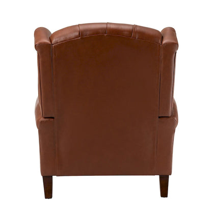 Fauteuil Alex Classic Wingback en cuir avec clous décoratifs (lot de 2) par HULALA HOME