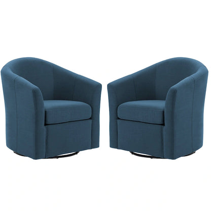 Lot de 2 fauteuils pivotants modernes avec accoudoirs pour salon