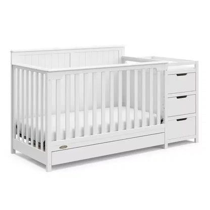 Culla e Fasciatoio Convertibili 5-in-1 con Cassetto
