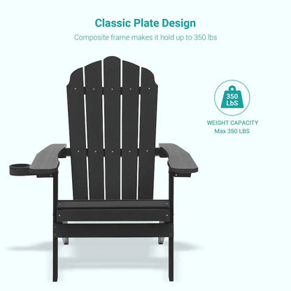 Bonosuki Set di 2 sedie Adirondack pieghevoli per patio e braciere