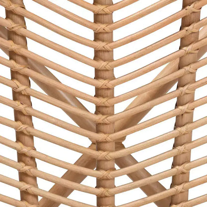 Poltrona Eliava Natural Rattan Flower Marrone Naturale: Vimini per Interni, Nessun Montaggio Richiesto