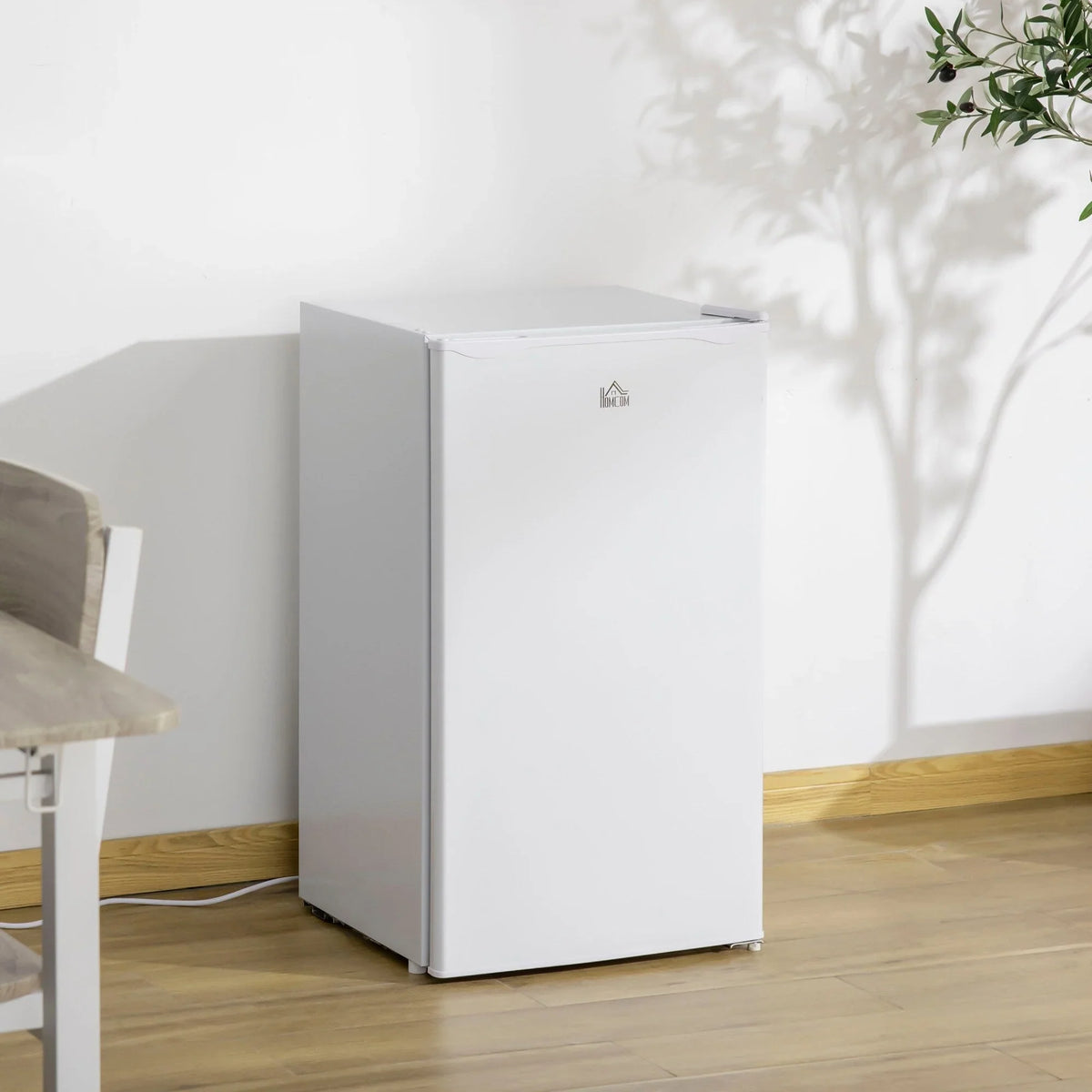 HOMCOM Mini-réfrigérateur de 90,6 L avec congélateur, Réfrigérateur compact à porte unique avec thermostat réglable pour chambre