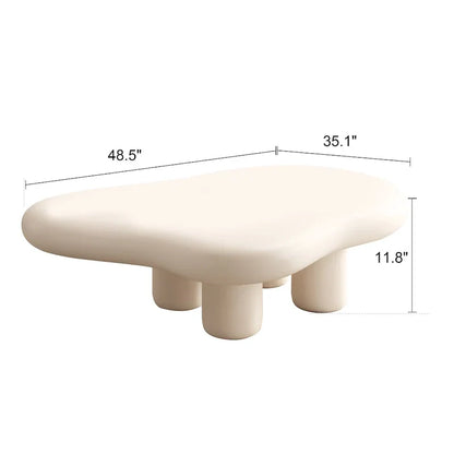 48.5 Tavolino da caffè moderno a forma di nuvola con 4 gambe