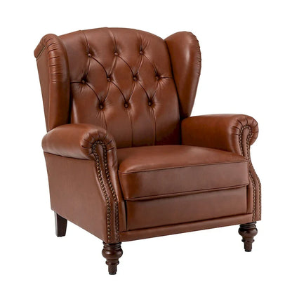 Fauteuil en cuir classique Alex avec clous décoratifs par HULALA HOME