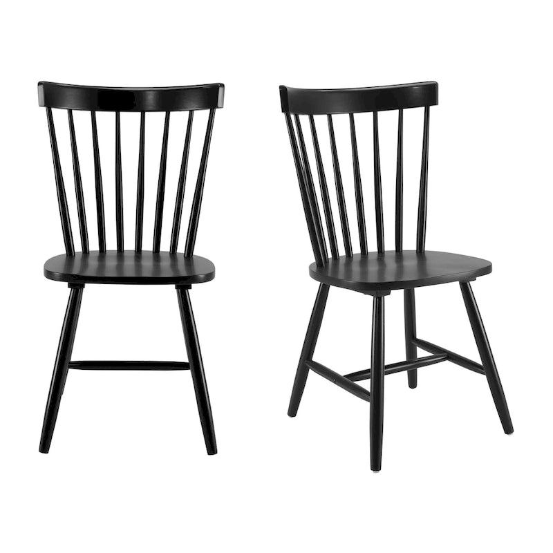 Sedie da pranzo con schienale alto e fuso Windsor Bush Furniture - Set di 2