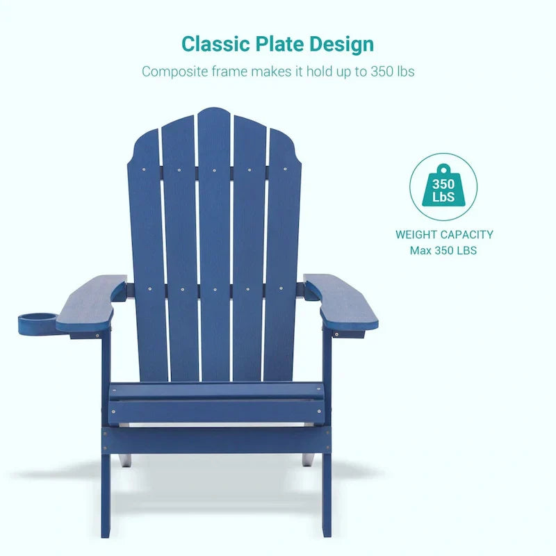Bonosuki Set di 2 sedie Adirondack pieghevoli per patio e braciere