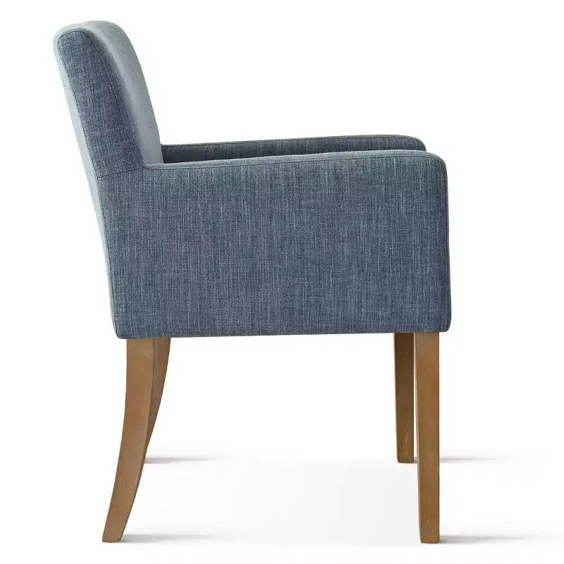 Set da pranzo da 9 pezzi con prolunga, include 6 sedie senza braccioli e 2 poltrone in lino neutro, gambe in legno massello, stile moderno-Panipeachy