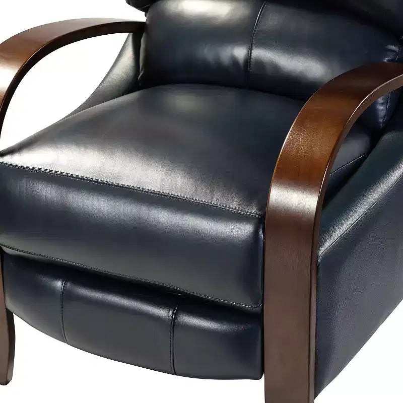 Lot de 2 fauteuils relax manuels en cuir véritable, inclinaison 159°