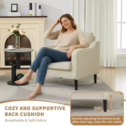 Poltrona accent mid-century, sedie moderne e comode per soggiorno, poltrona imbottita, sedia laterale comoda, per camera da letto e soggiorno