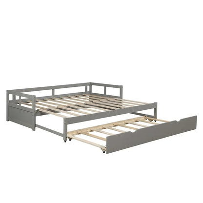 Divano Letto Estensibile con Letto Estraibile, Divano Letto in Legno con Letto Estraibile