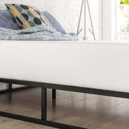 Struttura letto king size moderna in metallo con piattaforma bassa da 25 cm e doghe in legno