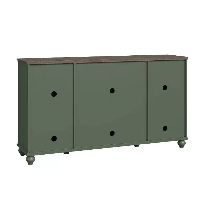 63 armoire buffet de style vintage avec tiroirs, vert