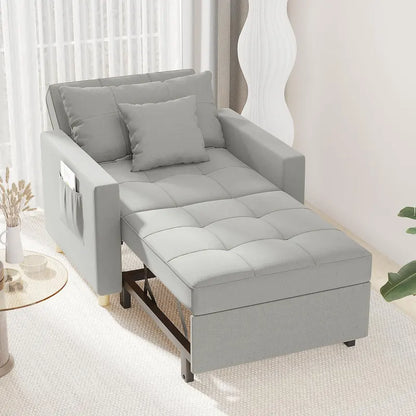 Fauteuil convertible 3-en-1, plusieurs coloris, une place