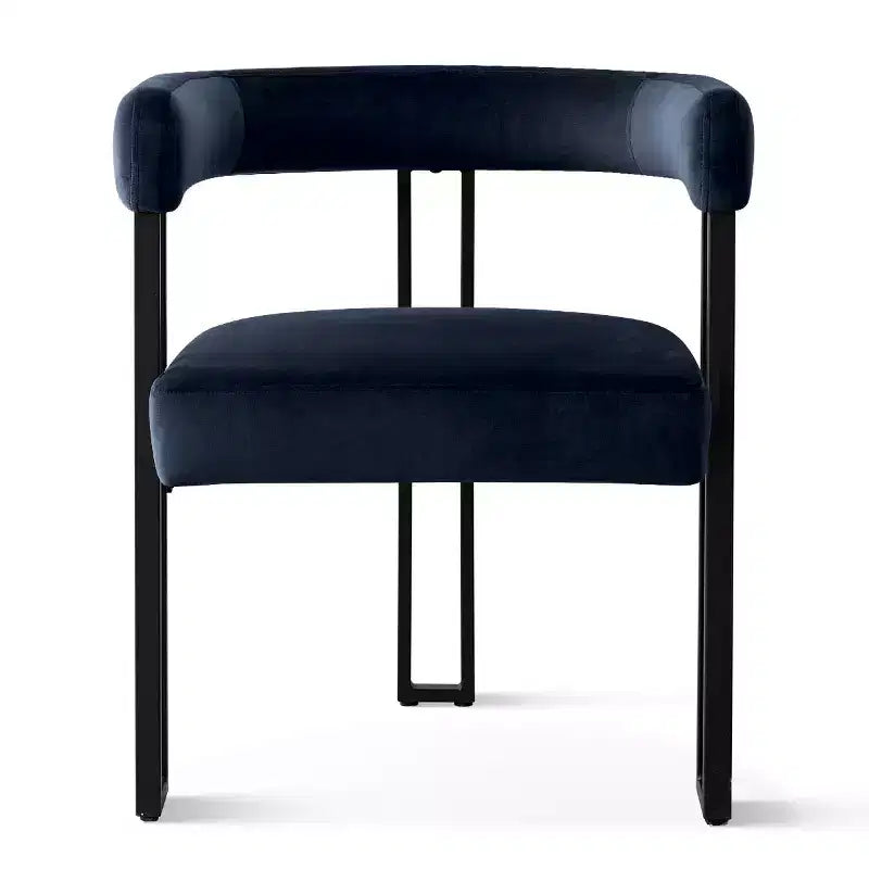 Set tavolo da pranzo allungabile da 120-210 cm per 4 persone, tavolo nero e 4 sedie da pranzo imbottite in velluto con gambe in metallo, stile moderno