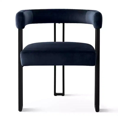 Set tavolo da pranzo allungabile da 120-210 cm per 4 persone, tavolo nero e 4 sedie da pranzo imbottite in velluto con gambe in metallo, stile moderno