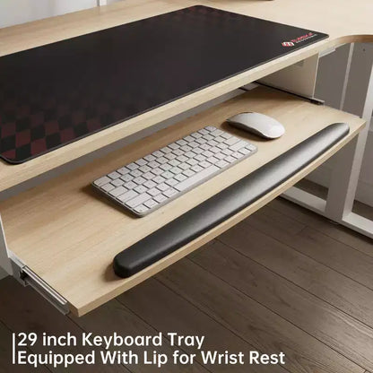 Scrivania angolare EUREKA ERGONOMIC 60x23 regolabile in altezza con set di accessori