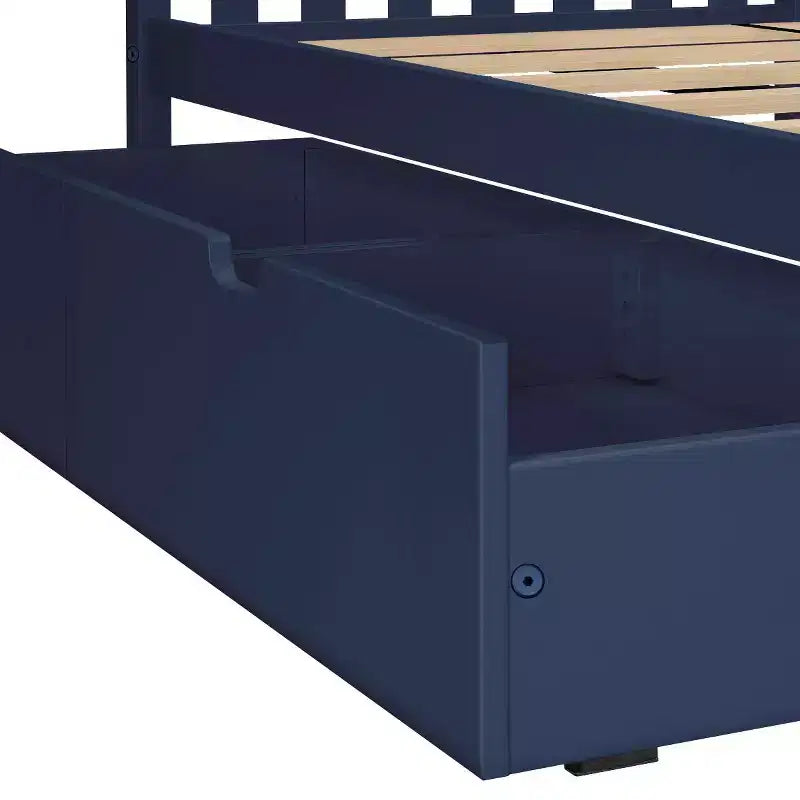 Letto a castello in legno massello singolo su singolo per bambini con cassetti portaoggetti sotto il letto