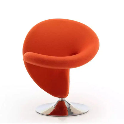 Ensemble de 2 fauteuils pivotants d'appoint Curl en mélange de laine - Manhattan Comfort