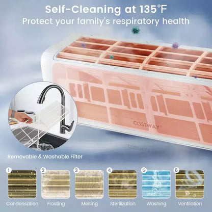 Climatiseur mobile Costway 12 000 BTU avec pompe à chaleur et télécommande