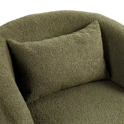 Fauteuil club pivotant rembourré avec rangement, chaise d'appoint moderne pour salon, chambre, bureau ou coin lecture