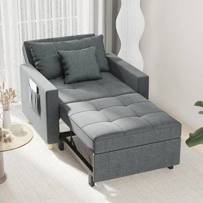 Fauteuil convertible 3-en-1, plusieurs coloris, une place