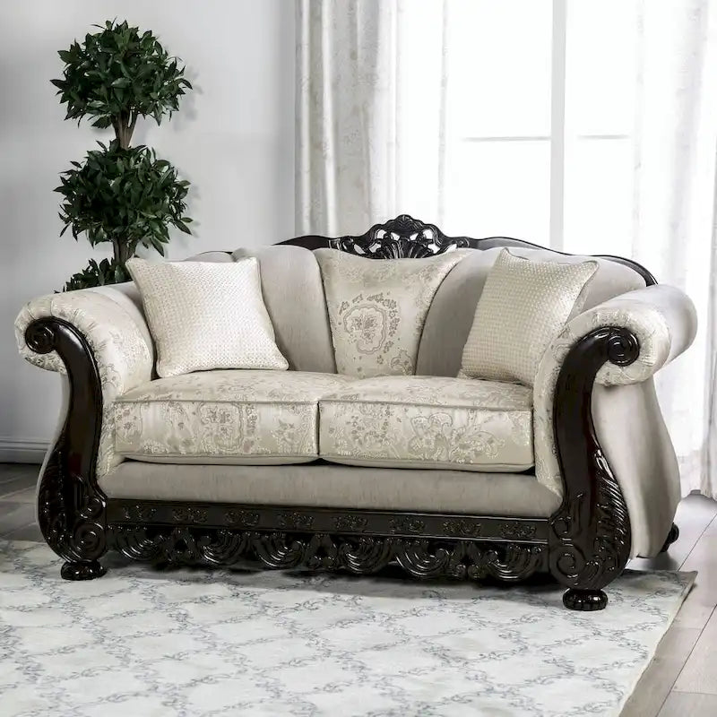 Set da salotto 2 pezzi con braccioli arrotolati in ciniglia tradizionale Dikic di Gracewood Hollow