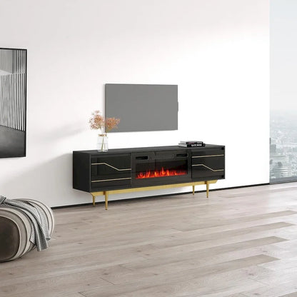 Porta TV con camino Maze BL-EF