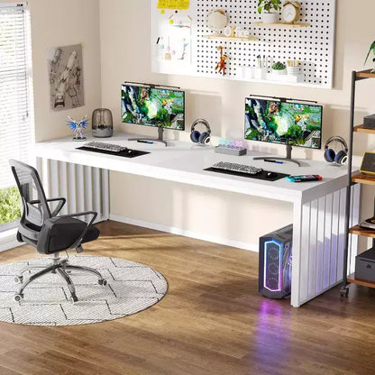 Lantine 78.74 Scrivania da computer extra lunga per 2 persone per ufficio in casa