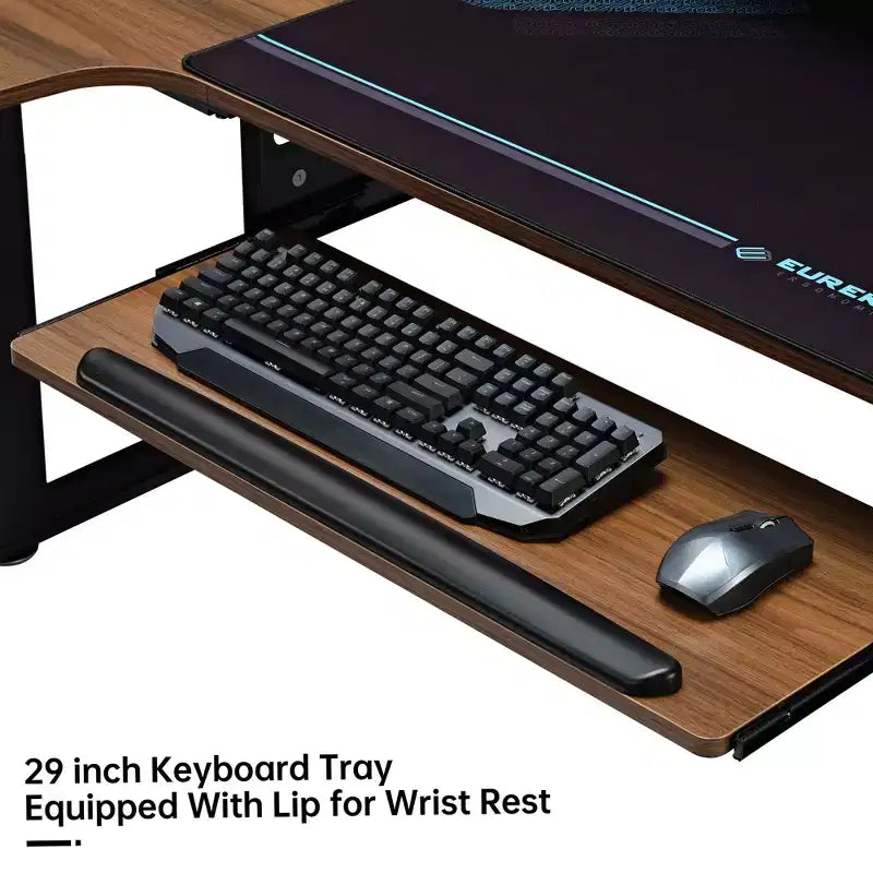 Scrivania angolare EUREKA ERGONOMIC 60x23 regolabile in altezza con set di accessori