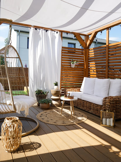 3-seater garden sofa Natural Rattan
