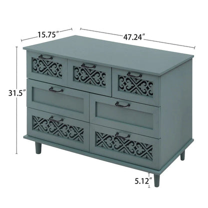 Commode 7 tiroirs Meuble américain Convient pour la chambre à coucher - S/O