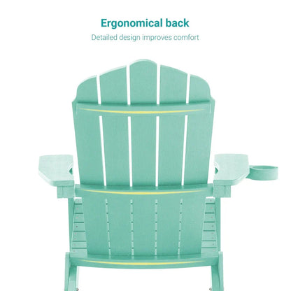 Bonosuki Set di 2 sedie Adirondack pieghevoli per patio e braciere