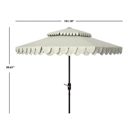 Parasol déporté double toit 274 cm avec cantonnière Kjerstin SAFAVIEH Outdoor