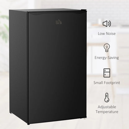 HOMCOM Mini-réfrigérateur de 90,6 L avec congélateur, Réfrigérateur compact à porte unique avec thermostat réglable pour chambre