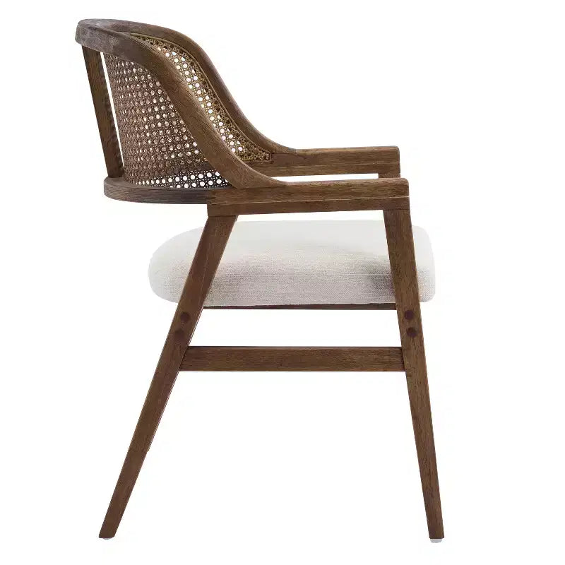 Set da pranzo allungabile Christopher Knight Home Bennett Mid-Century Modern 5 pezzi in legno, con tavolo e 4 sedie imbottite con schienale in canna