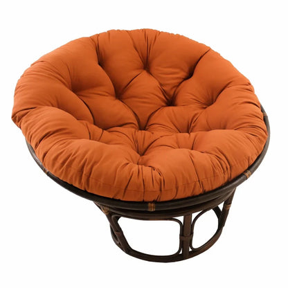 Poltrona Papasan Bali da 42 pollici in rattan con cuscino in twill
